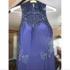 Navy blue maxi dress